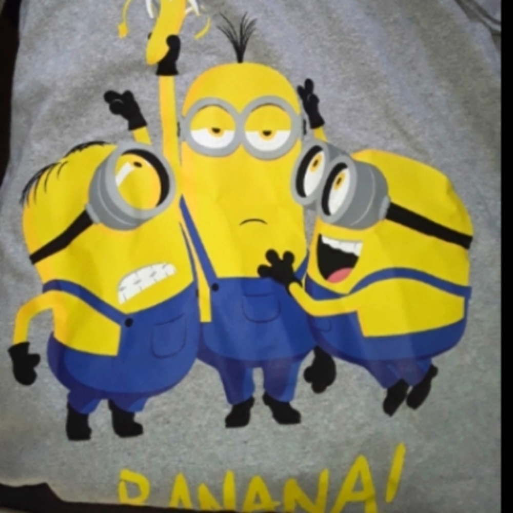 DESPICABLE ME MINIONS MEN'S  MEDIUM GREY TSHIRT